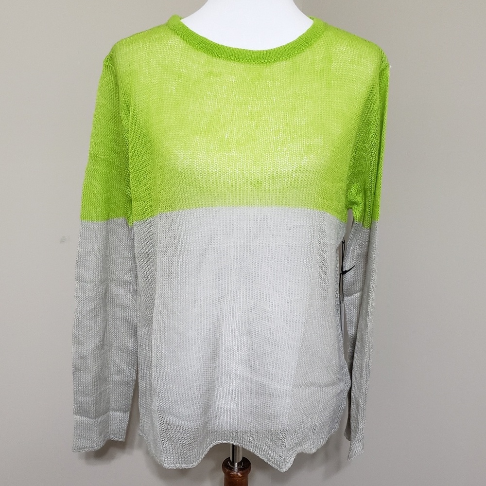 Lightweight color block sweater